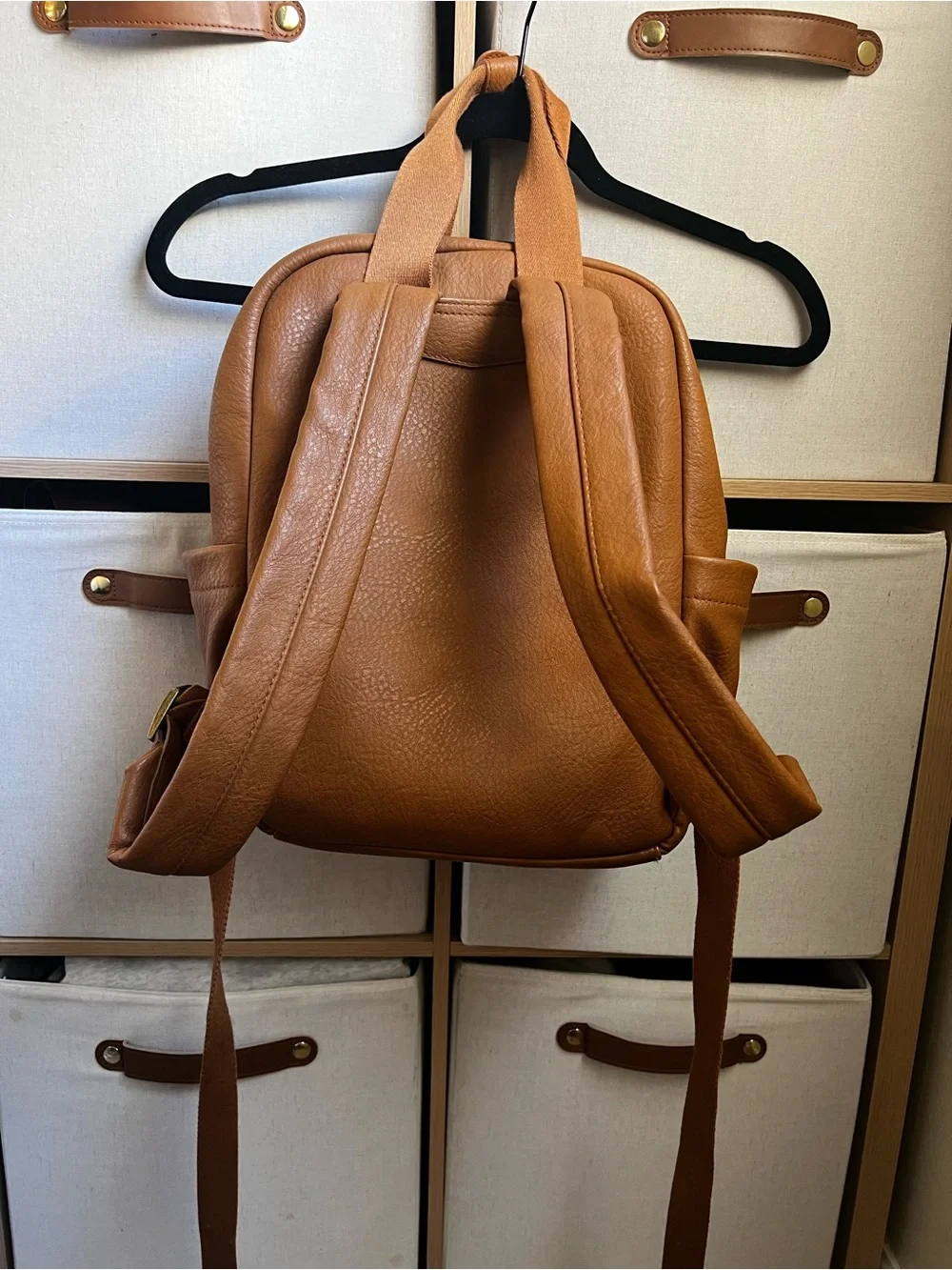 Universal Thread Cognac Brown Faux Leather Backpack